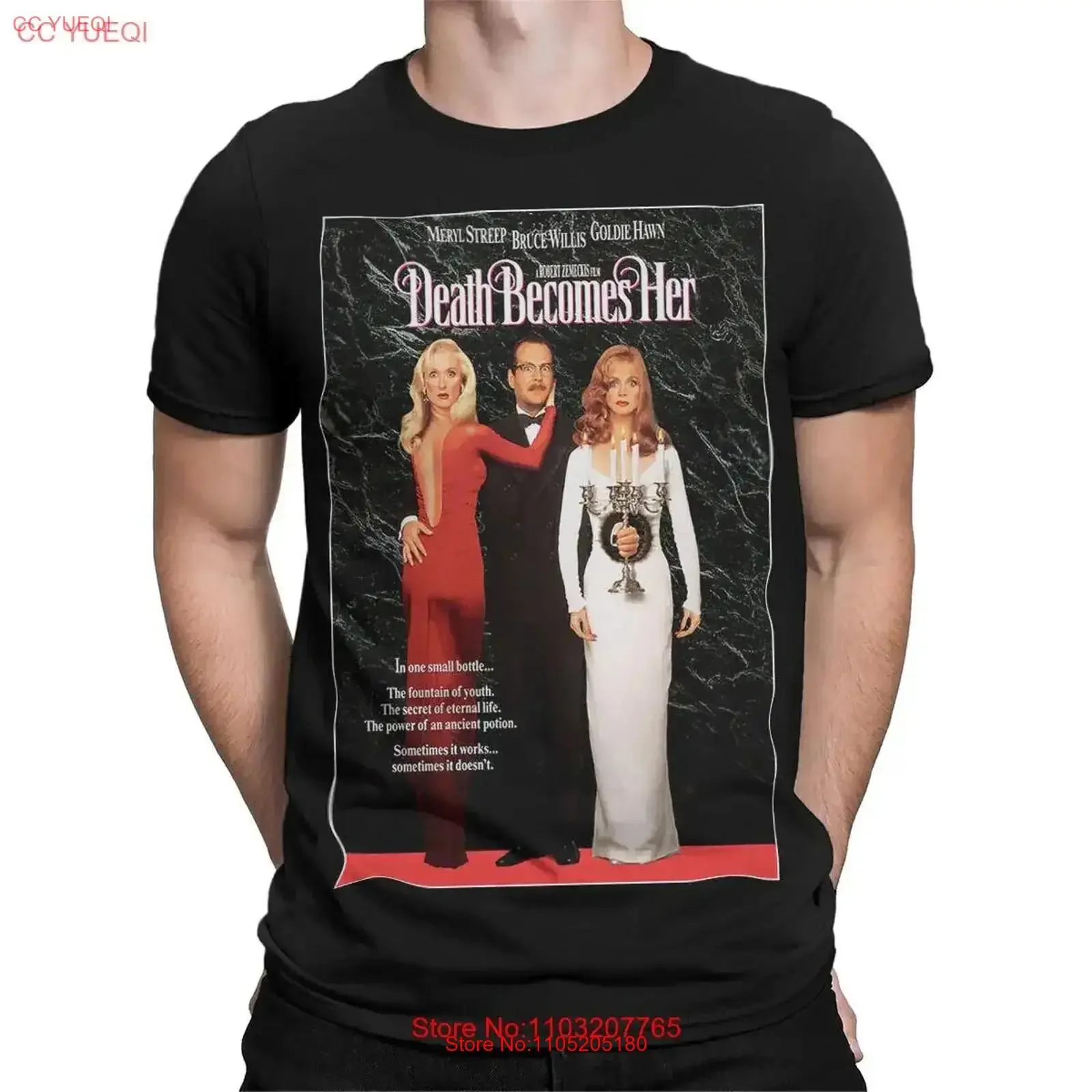 La mort devient son Halloween affiche de film t-shirt rétro classique horreur 2 HMP vintage lavé polyvalent confortable élégant