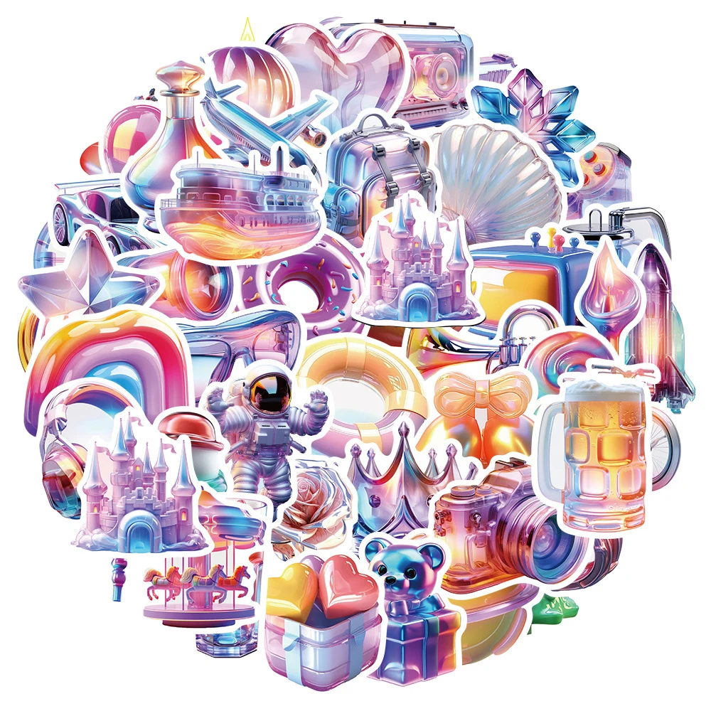

10/30/50pcs 3D Cartoon Icon Aesthetic Stickers Decals Decorative Scrapbooking Laptop Phone Case Kawaii Graffiti Sticker Packs
