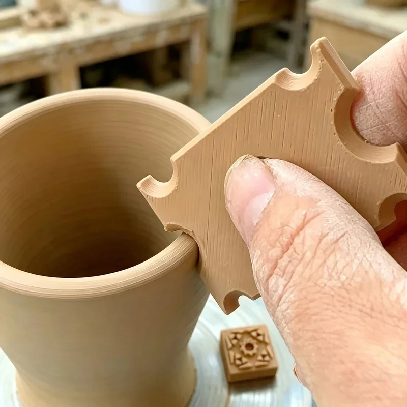 6-in-1 Clay Trimming Scraper & Foot Shaping Tool Set for Ceramic Pottery Billet Correction