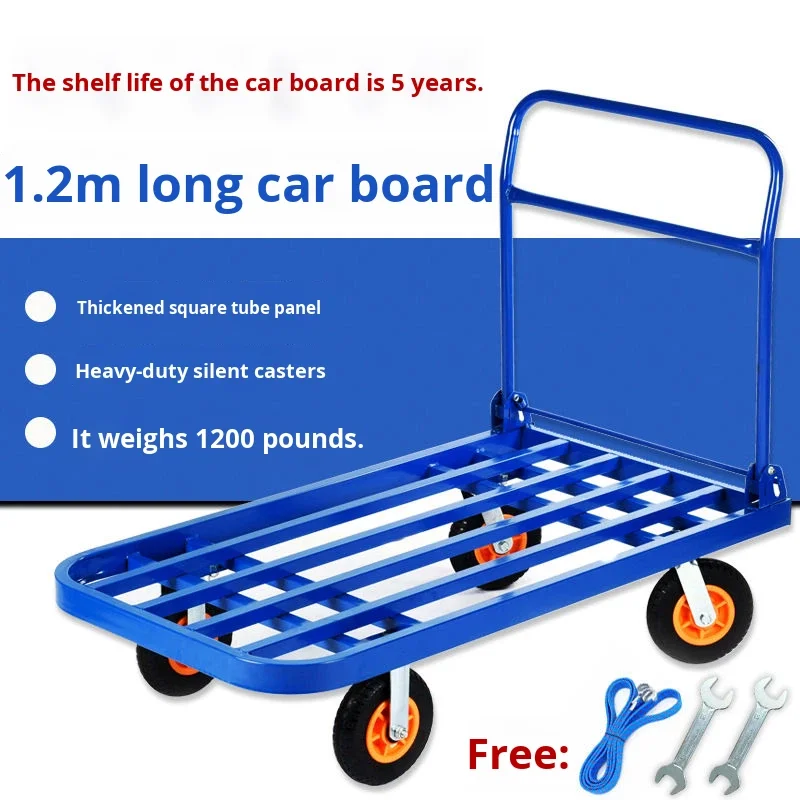 500kg Heavy Duty Platform Trolley Hand Truck Rat Cart Welding Cart Cargo Moving Tools For Warehouse Workshop Or Industrial
