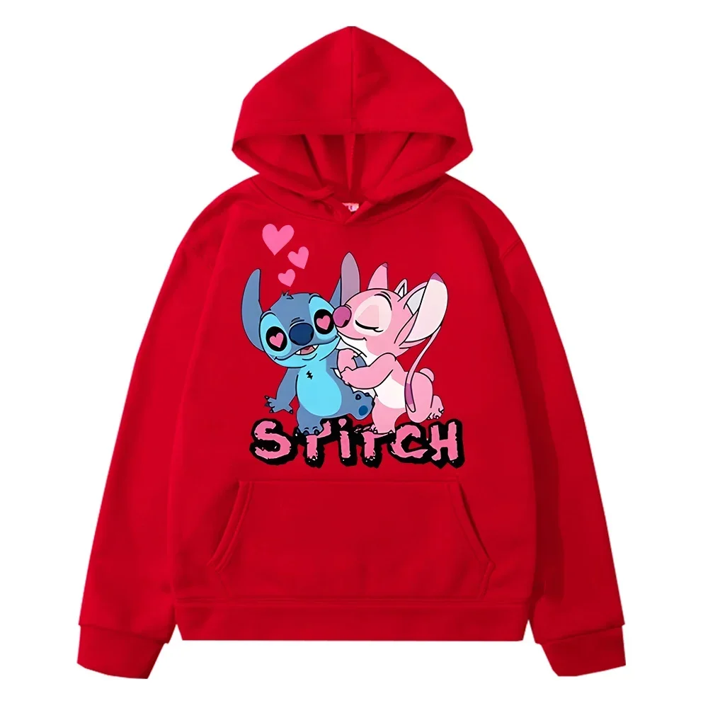 Stitch Print Hoodies Women Sweatshirt Harajuku Casual Cartoon Anime Hoodie Pullover Y2k Clothes Fashion Unisex Streetwear Tops