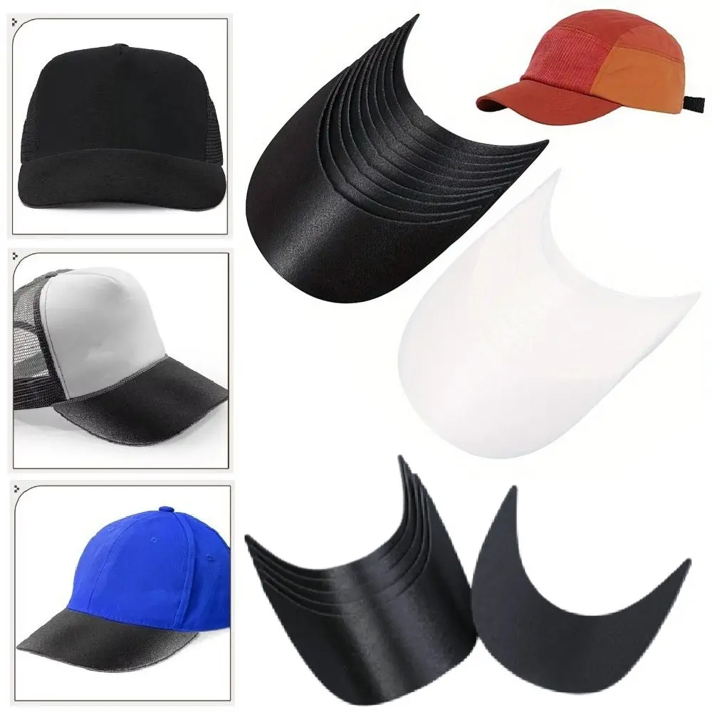 20Pcs DIY Baseball Cap Brim Peaked Removable Easy Insert Cap Brim Replacement Comfortable To Wear Plastic