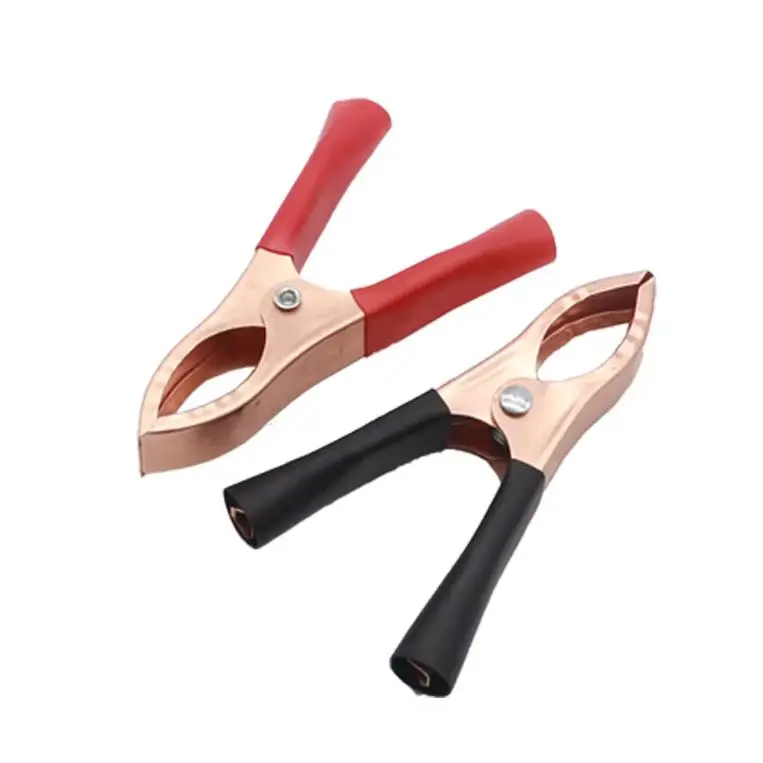 【2PCS】30A 50A 100A Red+Black Crocodile Car Caravan Van Battery Test Lead Clips Alligator Clips Connector Plug