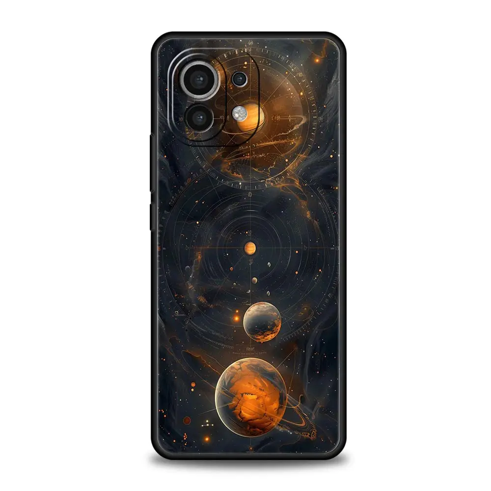 Phone Case For Xiaomi Mi 15 14 13 12 11 Lite 14T 13T 12T 11T Pro Poco X6 X5 M3 X3 Pro F5 F4 Cover Earth Stars Space
