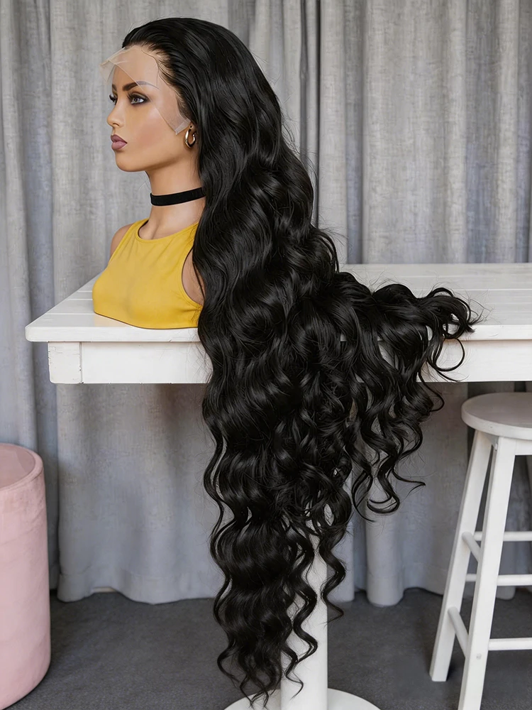 

40 46 Inch 100% Body Wave Human Hair Front Wigs 13x6 13x4 Hd Wet And Wavy Lace Frontal Wig 360 Lace Wigs For Women 300 Density