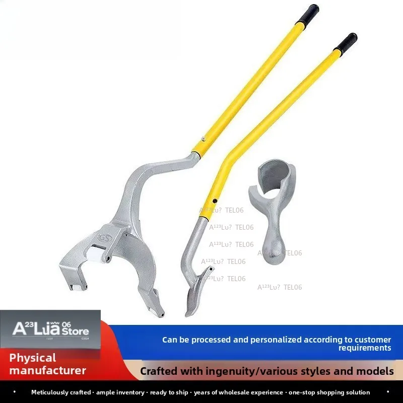 Truck Tubeless Tire Changing Tool Manual Bead Breaker Repair Kit Large Rake Three Piece Set flag holder