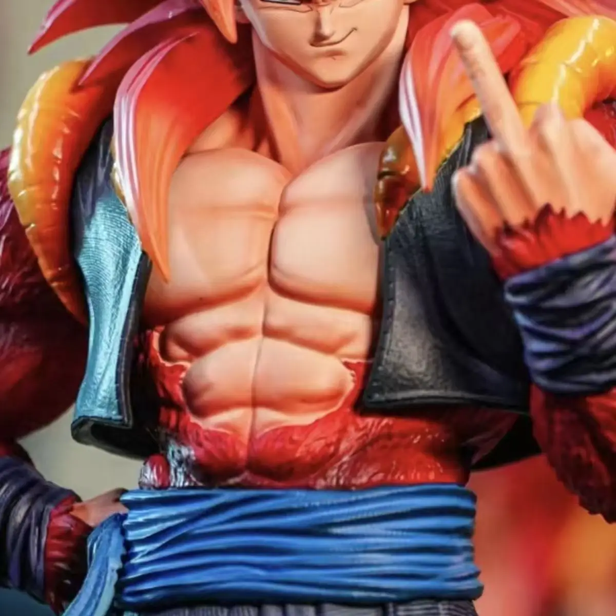 Jt تمثال لعبة دراغون بول Ssj4 Gogeta الشكل استبدال الأيدي سوبر سايان 4 Gogeta البلاستيكية عمل أرقام جمع نموذج اللعب الهدايا #6