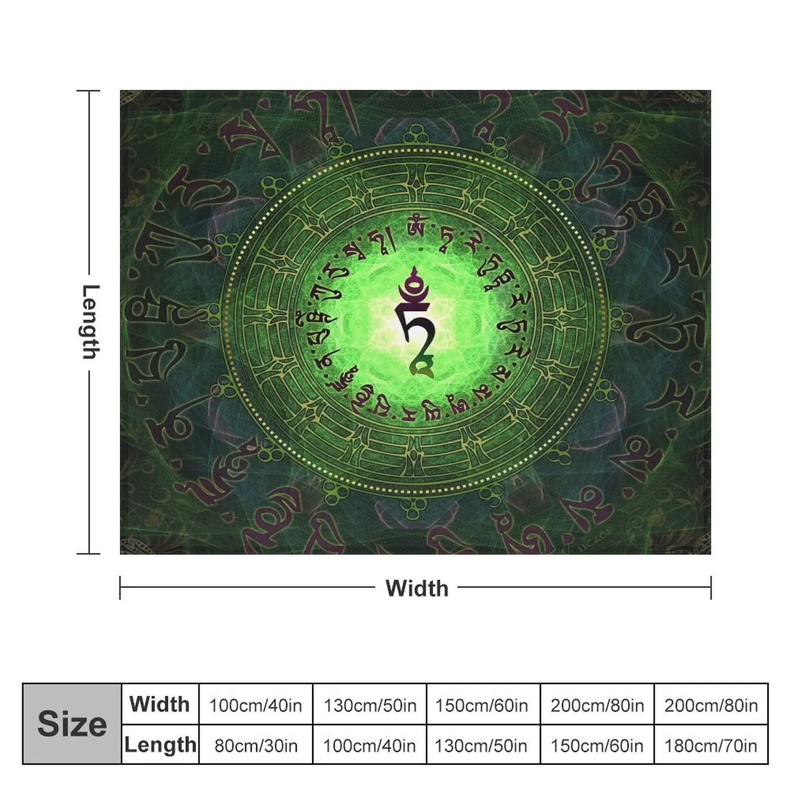 Green Tara Mantra- Protection from dangers and suffering. Throw Blanket Blankets Sofas Of Decoration Luxury Throw Blankets