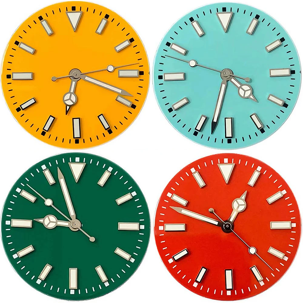 

29mm Watch Dial Green Luminous Watch Face with Pointer for NH35/NH36/Miyota 8215/Mingzhu 2813 Movement No Calendar Dial + Hands