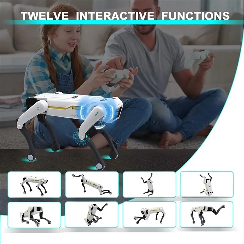 BEDW-Intelligent RC Mechanical Dog Electric Robot With Turret Educational Multifunction Smart Gift