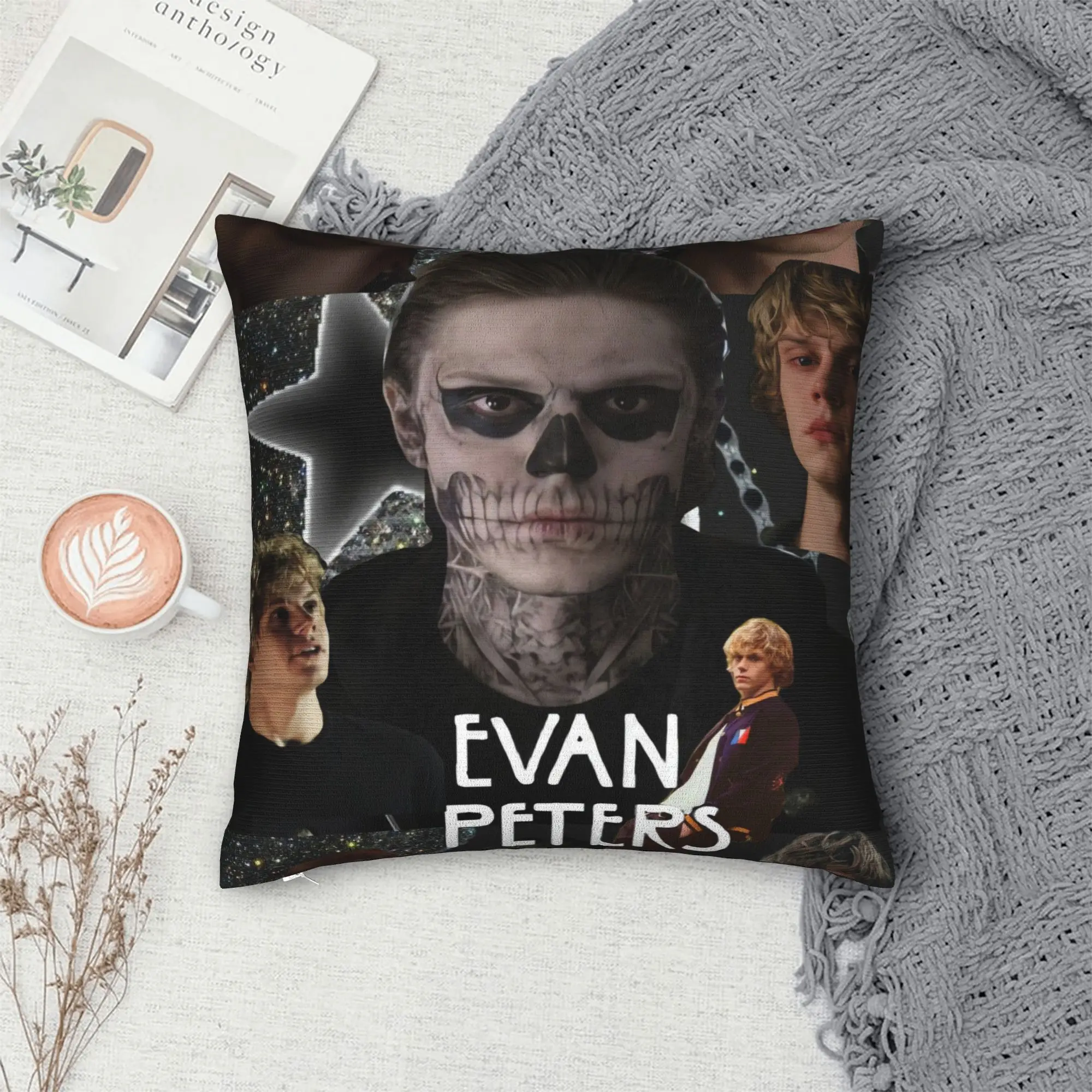 Bold Evan Peters Dark Edit Pillow Cover  Square Cushion Cover Fashion Pillow Case For Chair Sofa Home Decor