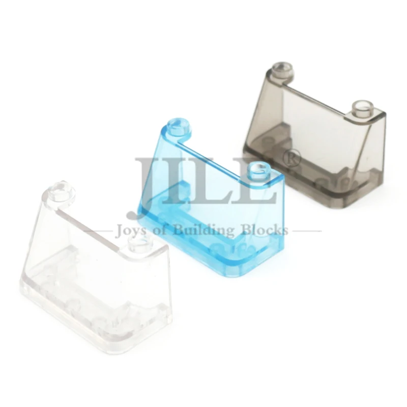 10 stücke MOC 3823 Windschutzscheibe 2x4x2 Windschutzscheibe Bausteine Kit Kompatibel Auto Trans Windows Ziegel Partikel DIY Montieren Spielzeug