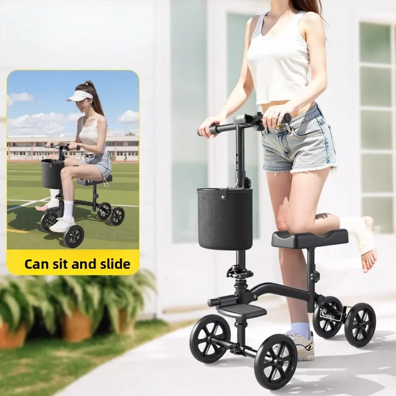 Fracture Aid Driving Walking Aids Ankle Injury Rehabilitation Scooter Single Leg Booster Broken Foot Heavy-Duty Walking Support