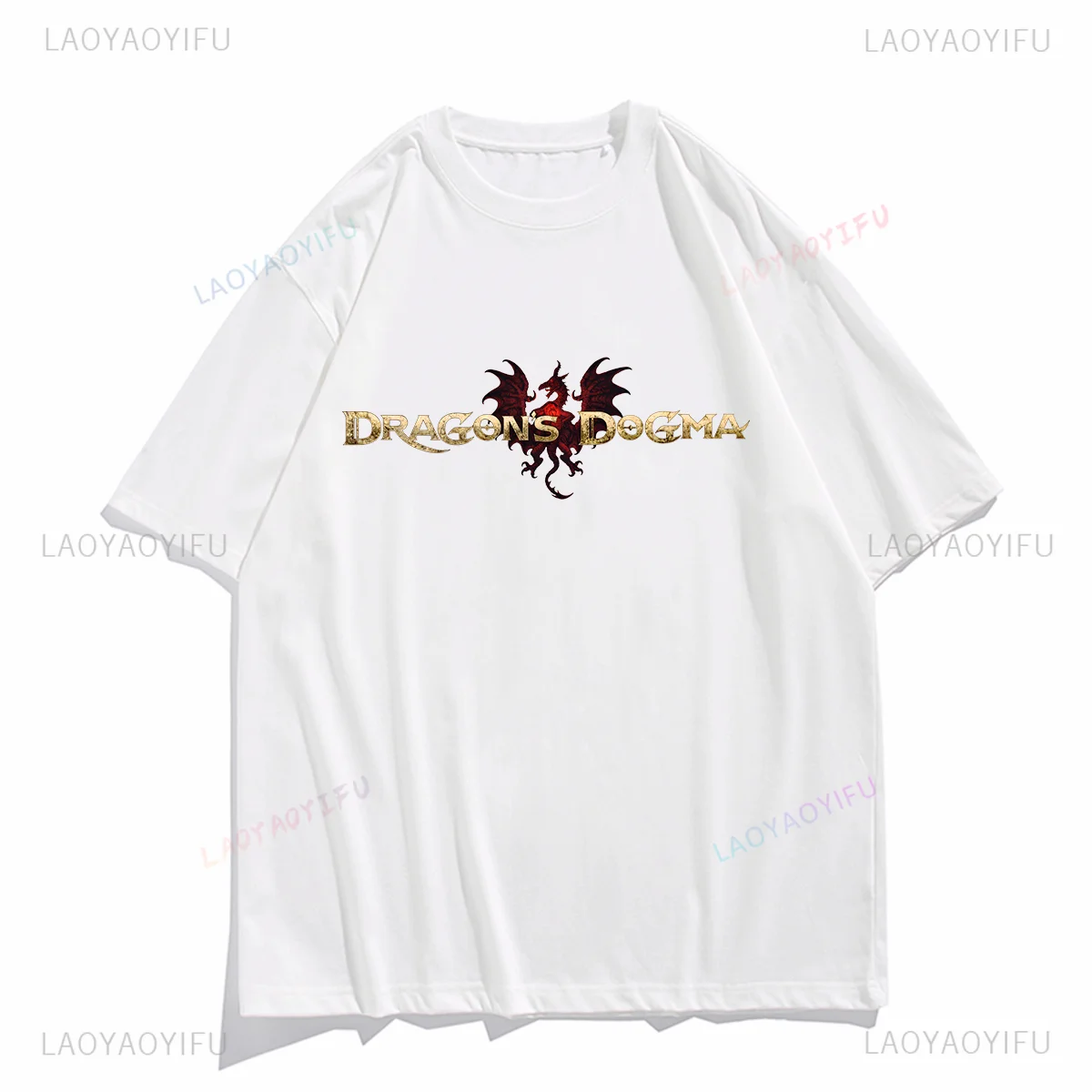 Dragon's Dogma T Shirt for Men Classic Hot Game Clothes Game Name Print Tops Graphic T Shirts Cotton Tee Ropa Hombre Streetwear