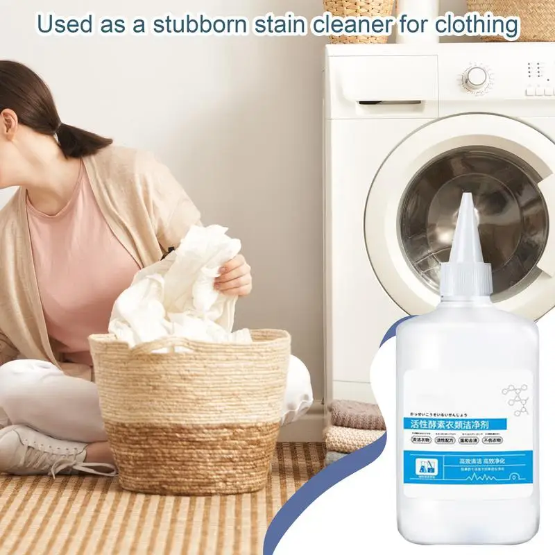 Stain Remover For Clothes 250ml Active Enzyme Garment Detergent Collar Stain Removal Agent Odor Remover For Sweat Oil