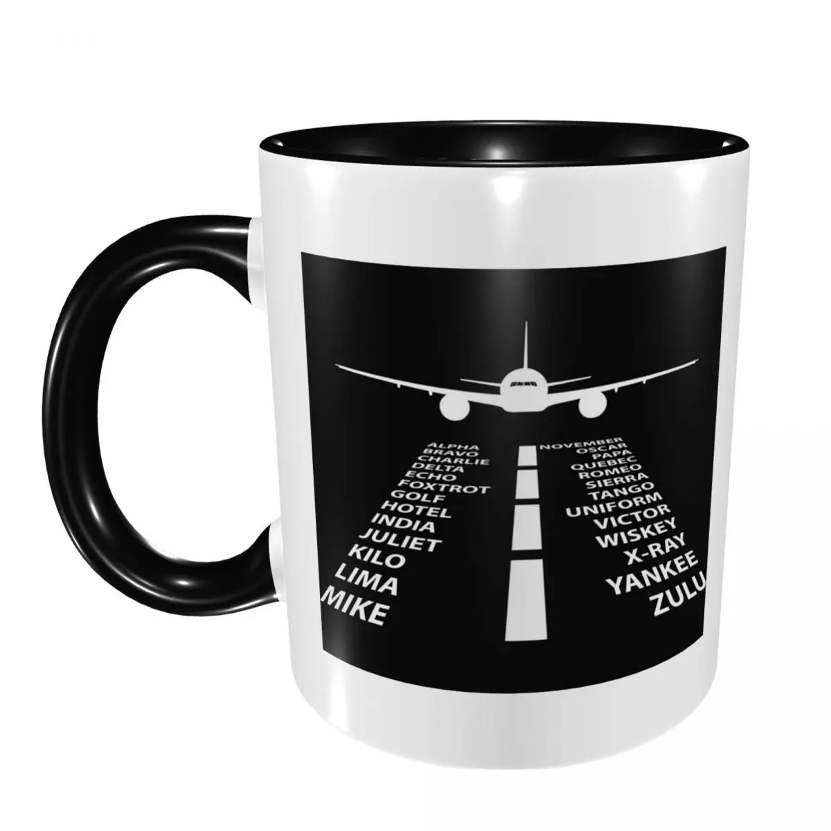 Phonetic Alphabet Pilot Airplane Funny Aviation Gift Mug Ceramic Coffee Cups Tea Mugs Milk Cup Drinkware Gift for Woman Man