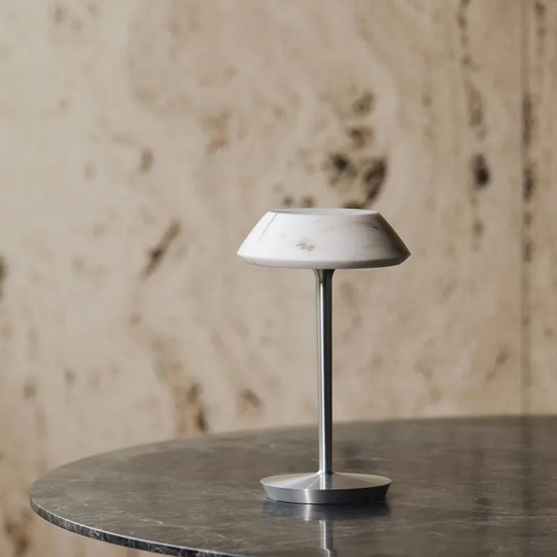 

Portable charging desk lamp living room bedroom marble decorative atmosphere bedside lamp