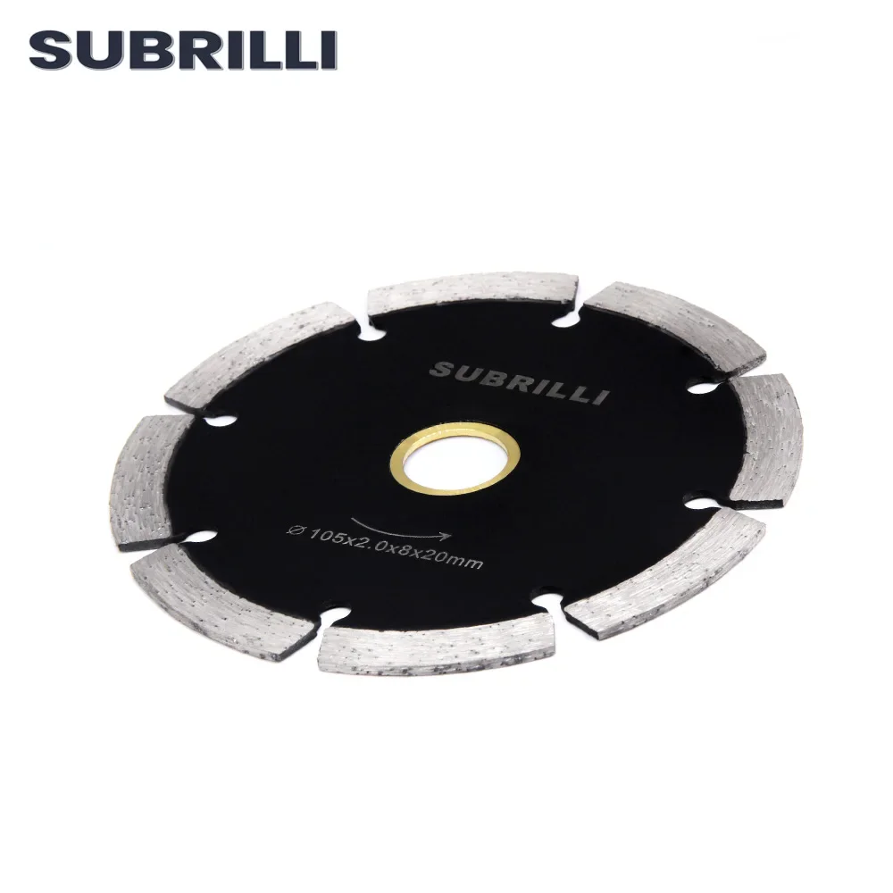 SUBRILLI-hoja de sierra de disco de diamante de 4 pulgadas, disco de corte en seco, amoladora angular, disco Circular, mármol, granito, cemento, electroherramienta