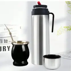 Yerba Mate-Stainless Steel Thermos Vacuum Flask, Heat Insulated, Argentino Water Bottle, Hot Sale, 1000 ml