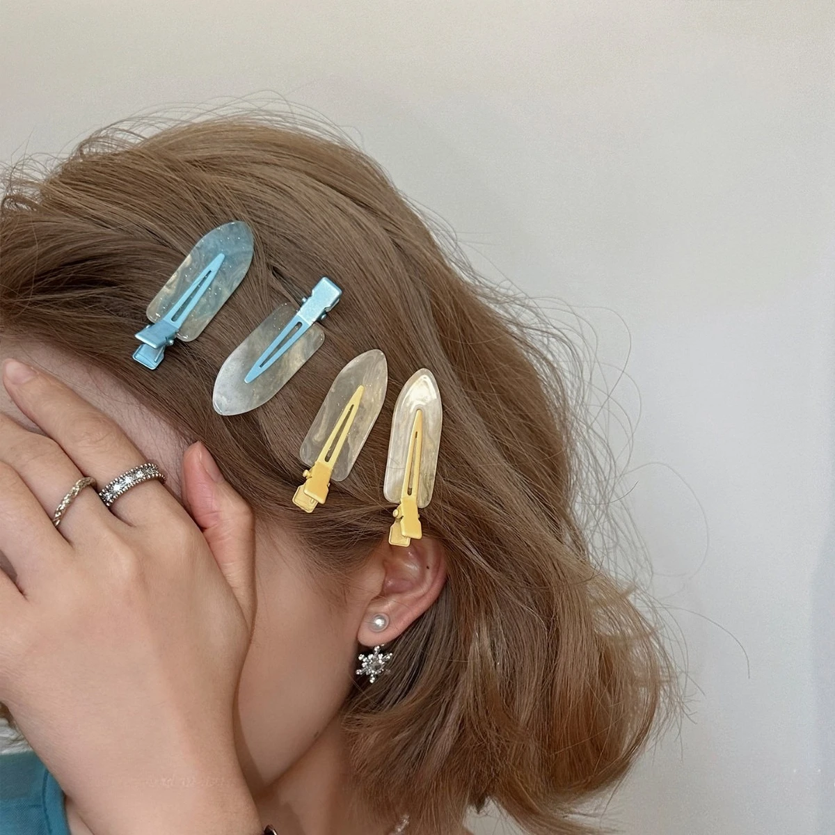 

Летние невидимые заколки для волос Summer Dopamine Sweet Blush Juice для женщин, для фиксации челки и боковых прядей, милые заколки для макияжа на каждый день