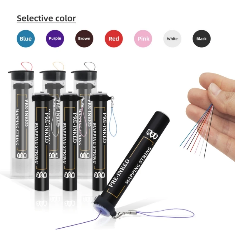 30m pour cartographie sourcil marqueur fil tatouage sourcils Point 1 boîte corde de cartographie Microblading sourcil pré-encré tatouage PMU chaîne
