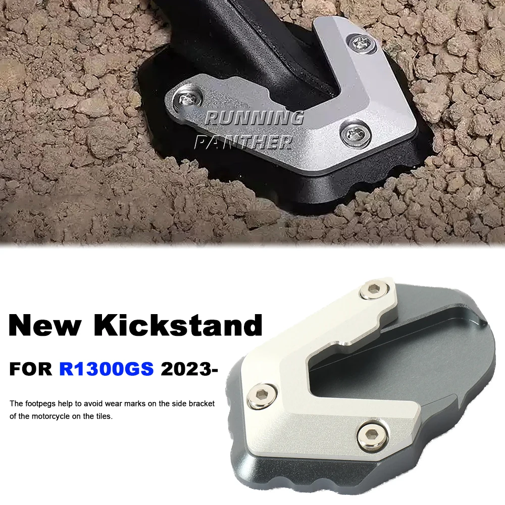

CNC Aluminum Motorcycle Kickstand Extender Foot Side Stand Extension Pad For BMW R1300 gs R1300GS GS1300 R 1300 GS 2023-