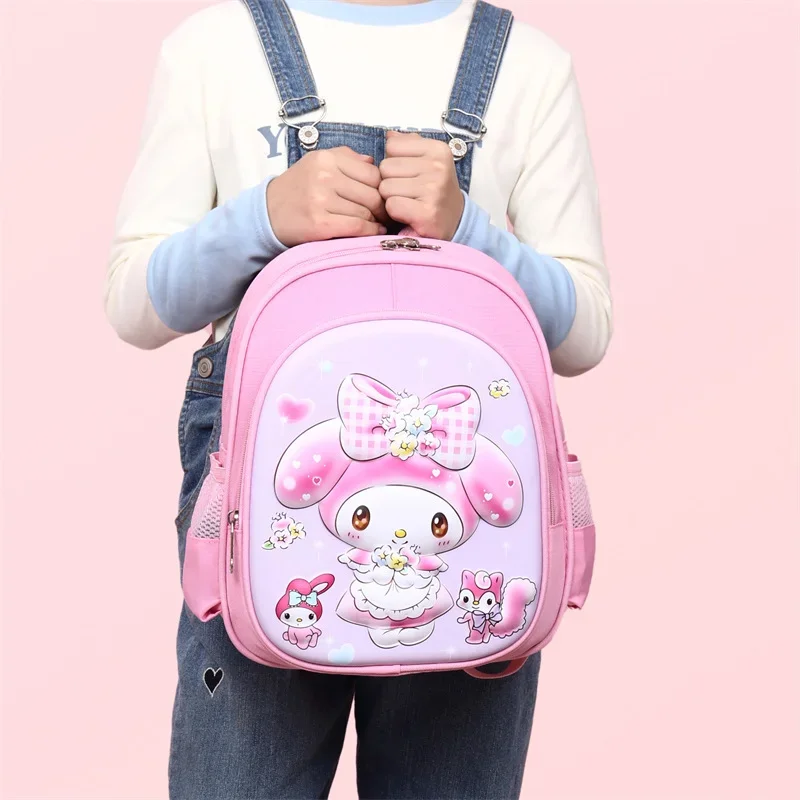 Sanrio Kulomi Cartoon Children's Fun Waterproof Ultra Light Baby School Bag Cute Melody Girls Ridge Children's Backpack