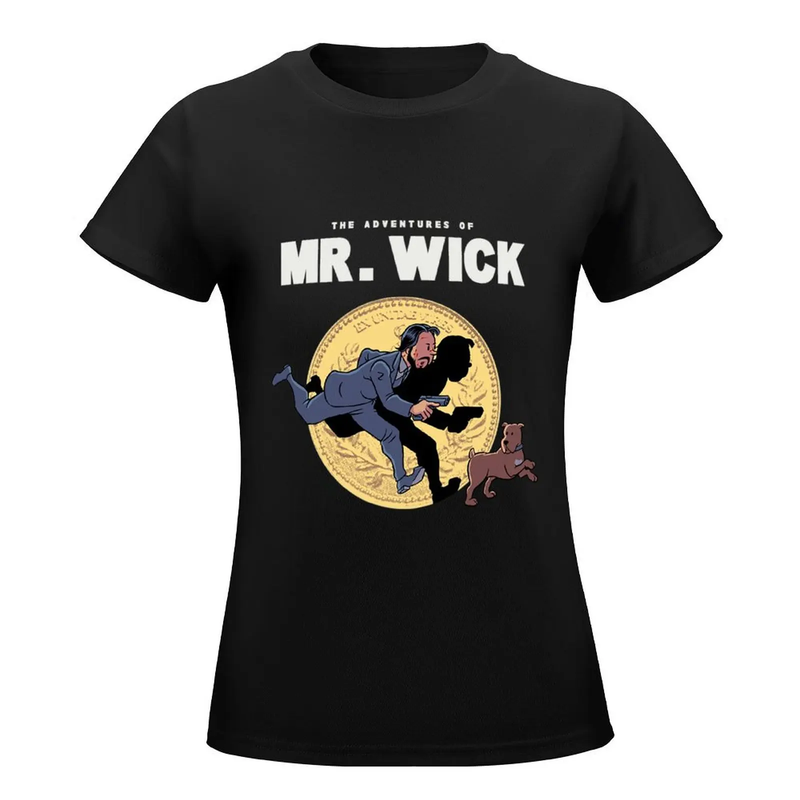 The Adventures of Mr. Wick T-Shirt aesthetic clothes female tops summer tops funny t shirts for Women