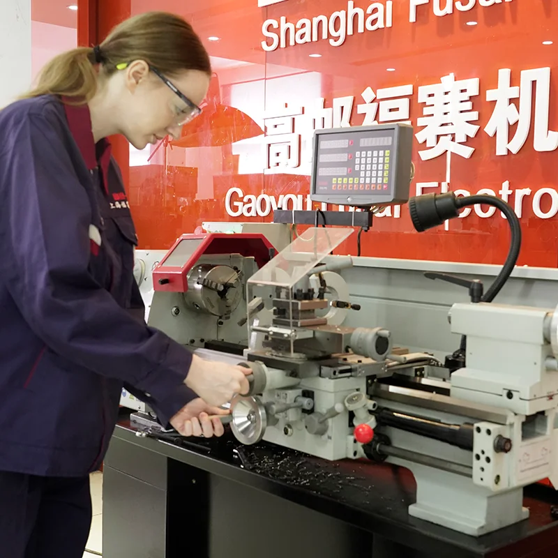 CE Approved 220V 750W FS-5580V High Precision Wood Metal Mini Bench Lathe Horizontal Milling Drilling Machine Variable Speed