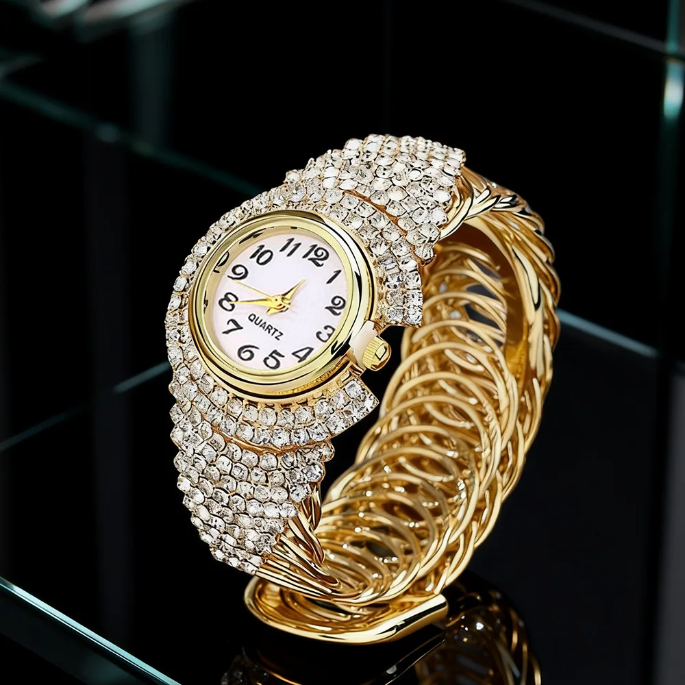 

Элегантные женские часы с бриллиантами, золотые часы, женские наручные часы, элитный бренд, женские часы-браслет со стразами, женские часы Relogio