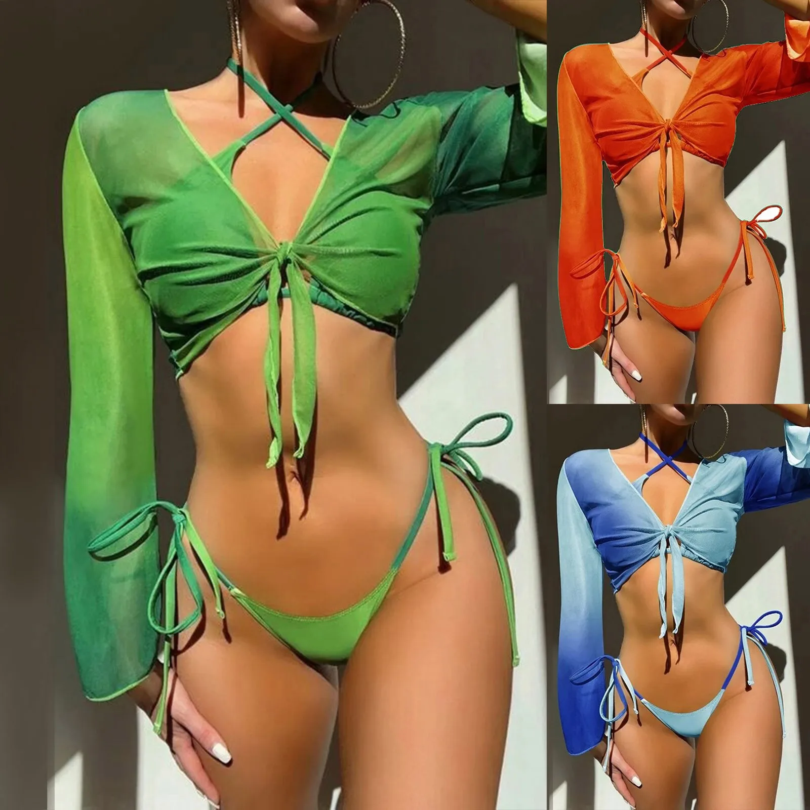

Women Sexy Fashion Three Piece Split Swimsuit Bikini Bikin
