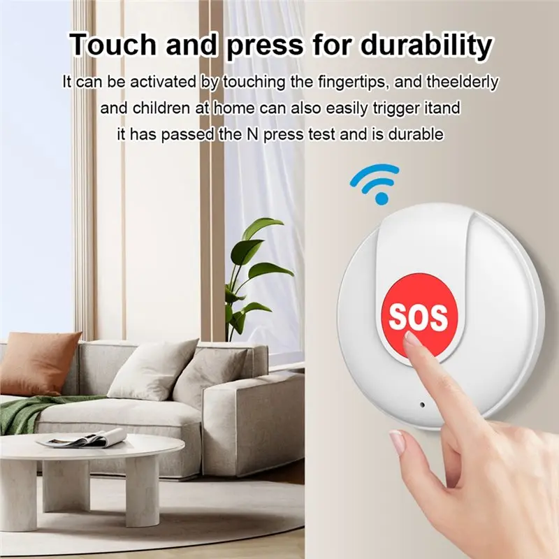 ABZZ-Tuya Smart Wifi SOS Button Emergency Wireless Security Alarm Panic Device For Elderly Kids For Safety Smart Life Remote
