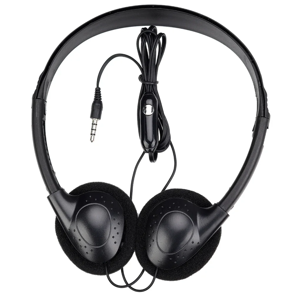 100 قطعة 3.5 مللي متر جاك التوصيل سماعات أذن سلكية باس ستيريو فوق الأذن سماعات مع ميكروفون للكمبيوتر MP4 الهاتف الذكي الأطفال هدية