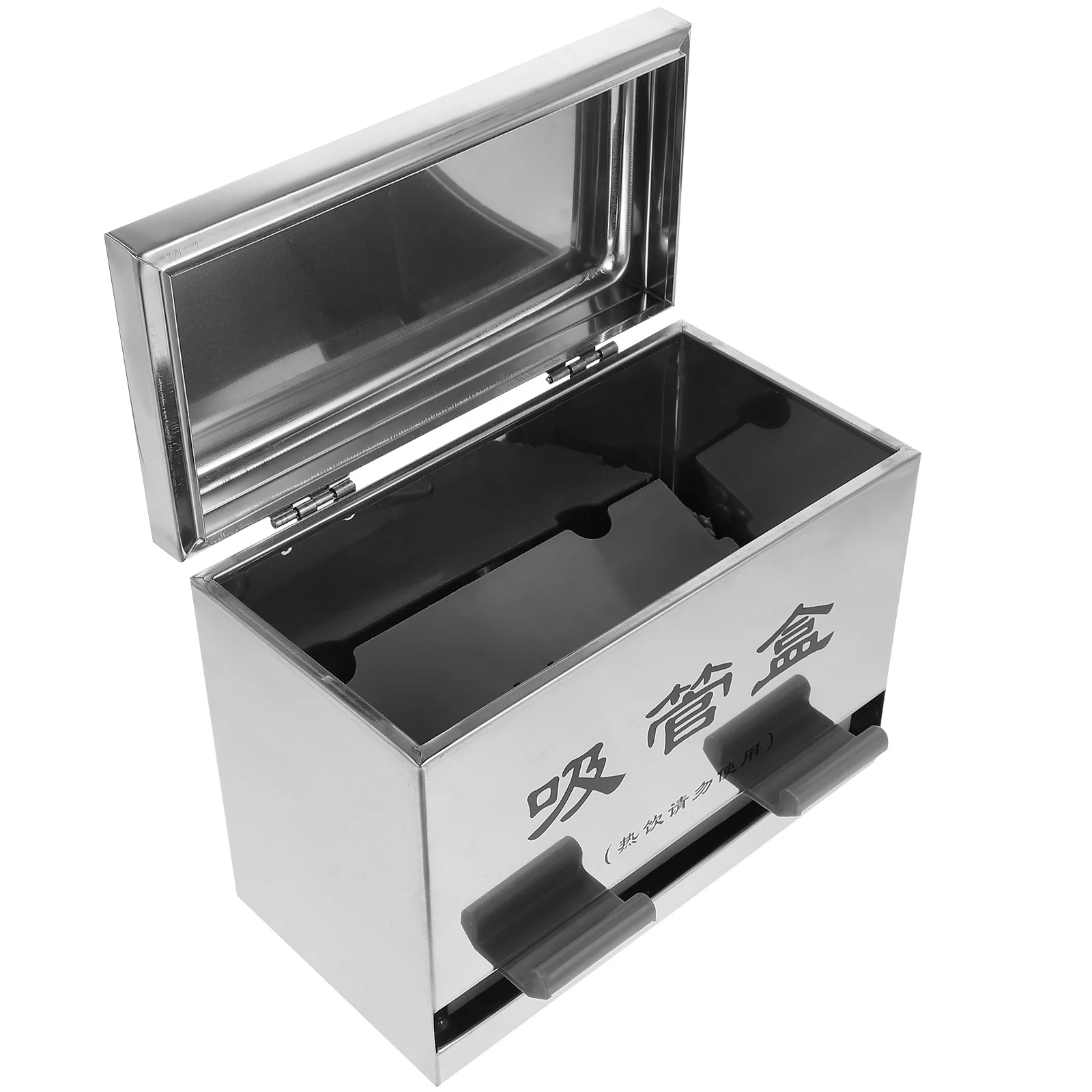 

Pressing Type Straw Storage Box Stainless Steel Straw Dispenser for Restaurant Coffee Shop Bulk Straws Holder Container
