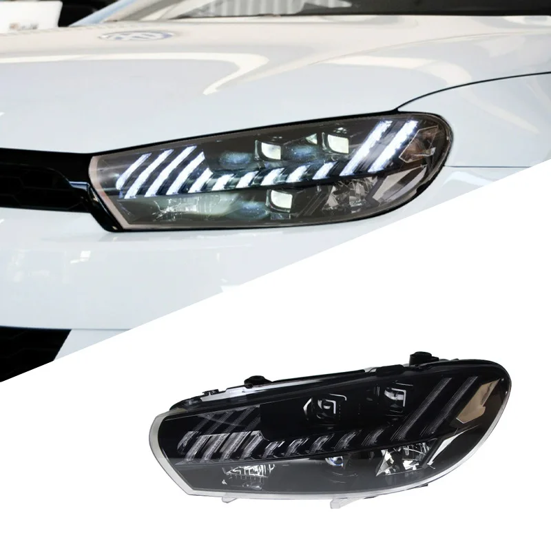 

Suitable For 09-17 Volkswagen Scirocco Headlight Assembly Modified LED Daytime Running Light Running Water Turn Signal Lens