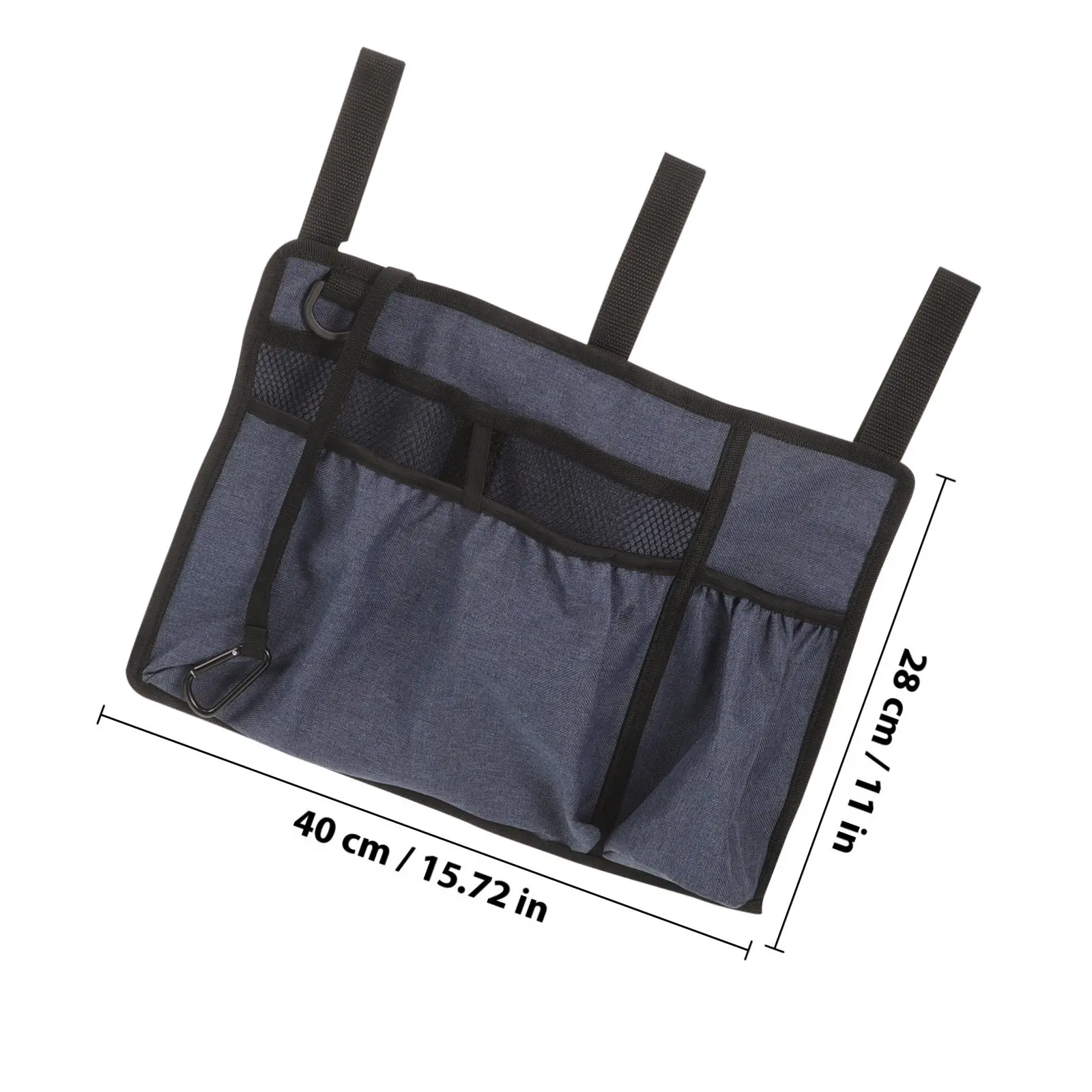 Wheelchair Side Bag Large Capacity Oxford Cloth Storage Pouch Durable Walker Accessories Senior Convenience Hanging Bag