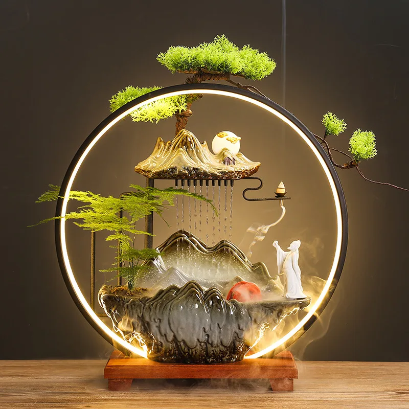 Chinese Style Flowing Water Ornaments,household Circulating Water Humidifier,living Room,new Home,office,opening Ceremony Gifts