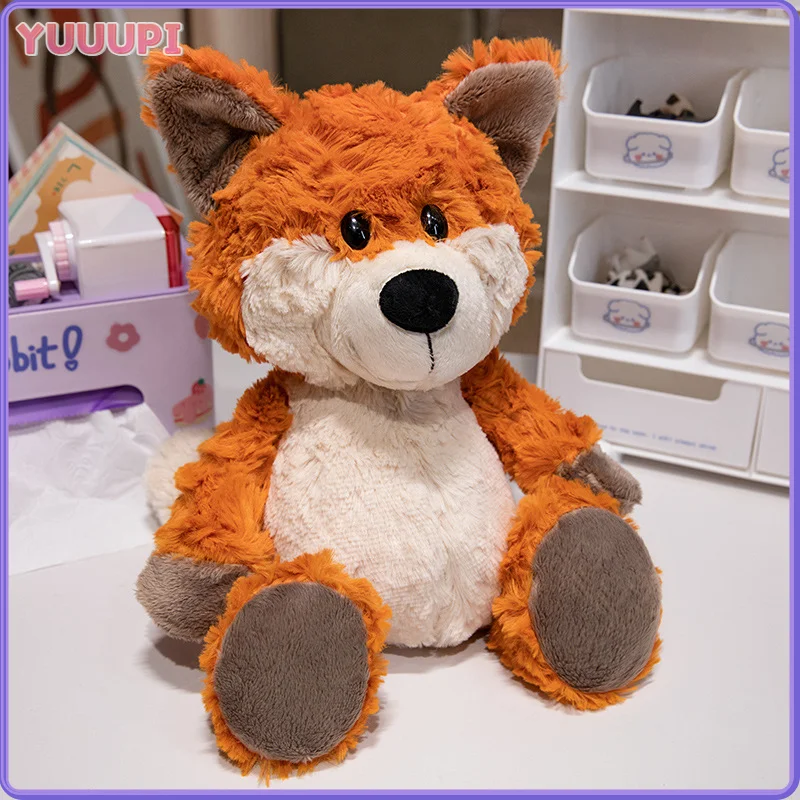 30CM lindo zorro esponjoso de peluche de juguete suave de dibujos animados zorro naranja relleno Animal muñeca almohada niños regalo de cumpleaños acompañar la muñeca durmiente