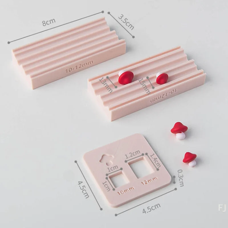 [YU]ISoft Pottery Polymer Clay Mold 3D Mushroom Lemon Rhombus Beads Design Bead Roller DIY Earrings Necklaces Jewelry Making