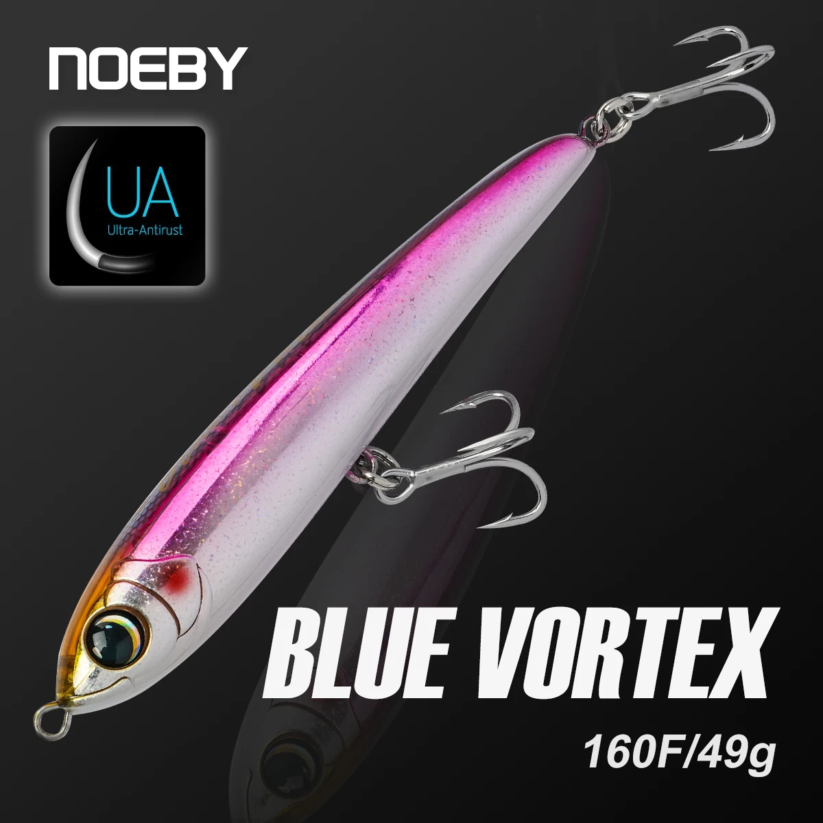 

NOEBY Blue Vortex Stickbait 160mm 46g Floating Pencil Rolling Action Artificial Hard Bait Saltwater Tuna GT Fishing Lure