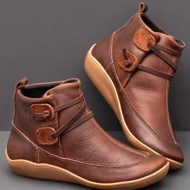 New Arrival Women's Short Boots Pointed Toe Unisex Casual Commuter Boots Warm Women's Short Boots British Vintage Style