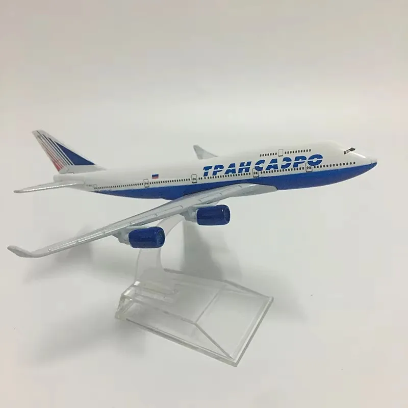 

16CM 1:400 Scale 747 Alloy Metal Aircraft Model B747 Russian International with Aircraft Stand Collectible Gift Display Model