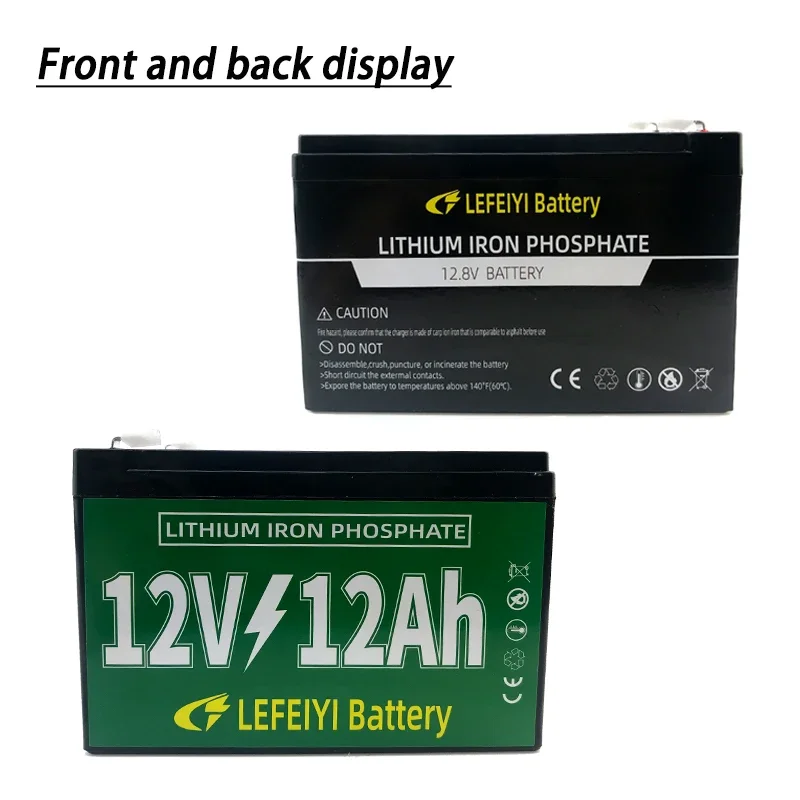 12V 12Ah LiFePO Rechargeable Battery Pack for Children's Toy Car, Solar Street Lights Andother Small Equipment Power Supply Tool