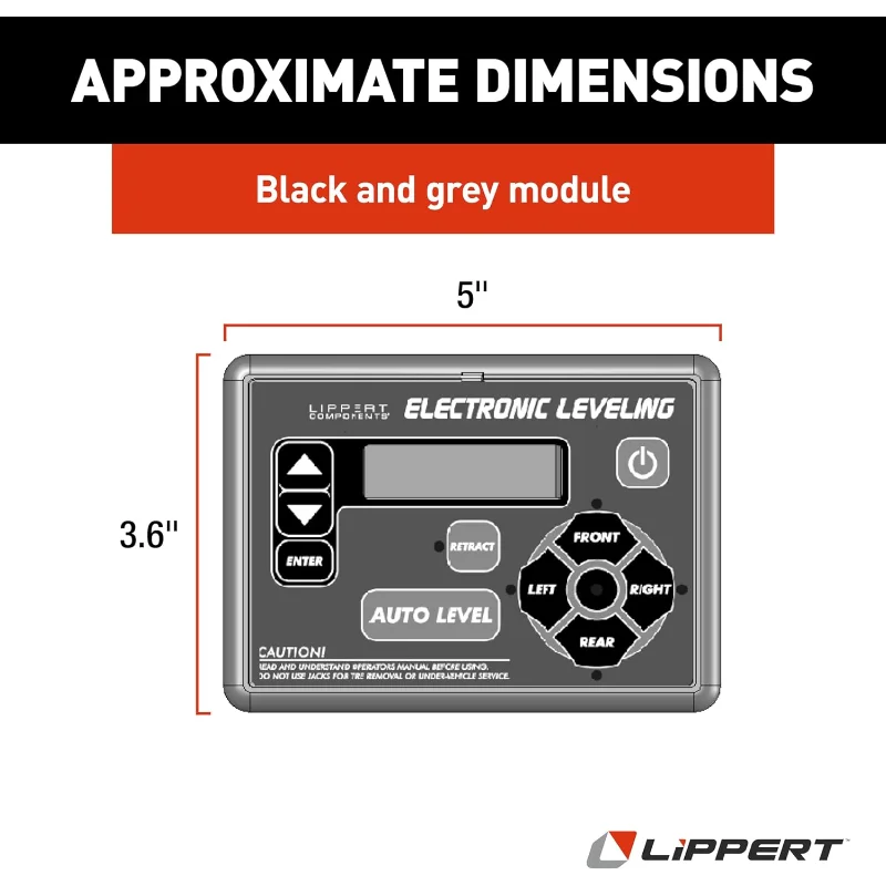 Lippert Ground Control RV 5th Wheel and Travel Trailer Leveling System Replacement Touchpad with Auto-Leveling Button - 421484