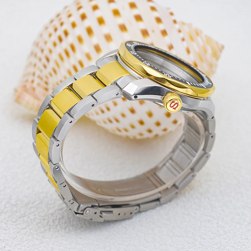 Caja y pulsera de reloj SPB185 SPB187, caja transparente de acero inoxidable, ajuste trasero 7S26 NH35 NH36 4R/6R, reloj de movimiento automático