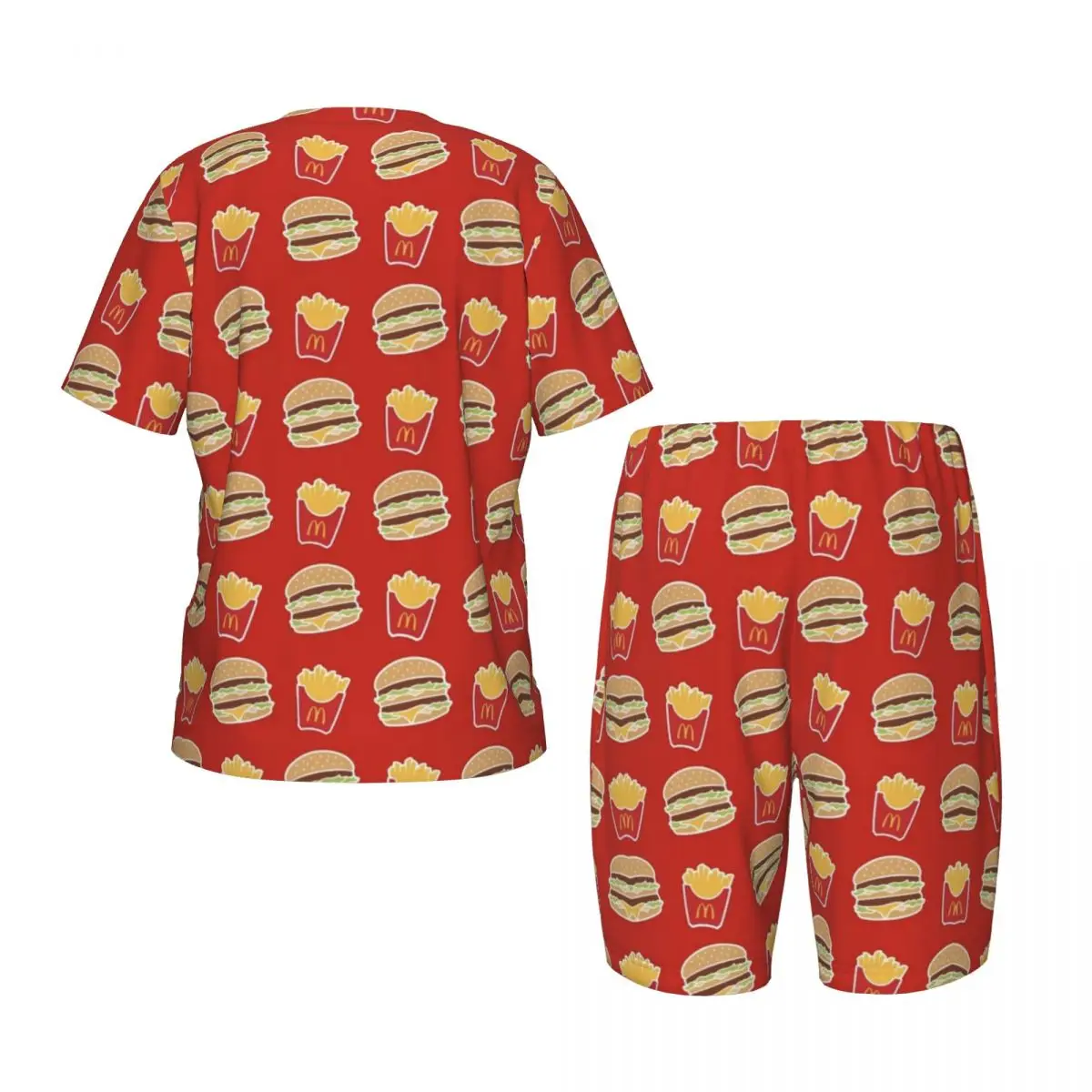 Conjunto de pijamas McDonald New Summer Plus Size 4XL para meninos e meninas