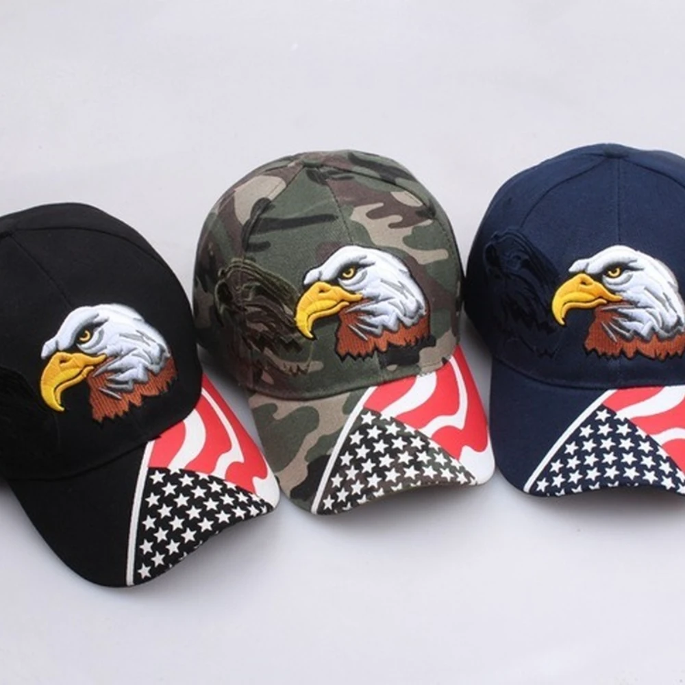 

1PC Eagle Embroidery Baseball Caps Men Women Hip Hop Snapback Cap Fashion Camo Tactical Gorras Army Military Dad Hat