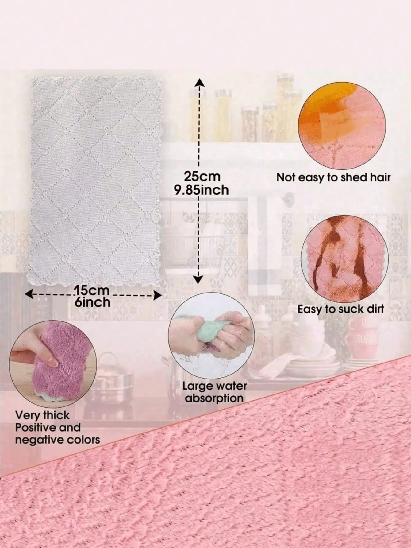 10pcs Microfiber Cleaning Cloths Double Sided Coral Fleece Kitchen Dishcloths Super Absorbent Oil Busting Non Scratch Washing Towels Reusable Scouring Pads For Pots Pans Sinks Stovetops Back To School Christmas Ready