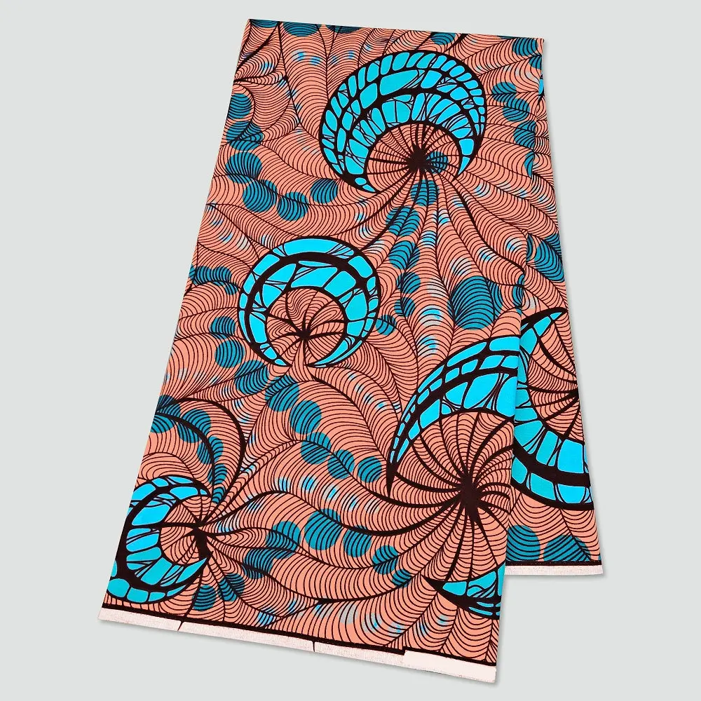 

Fashion African wax printed fabric, 100% Cotton original Dutch wax 6 yards, for sewing clothes, bag,