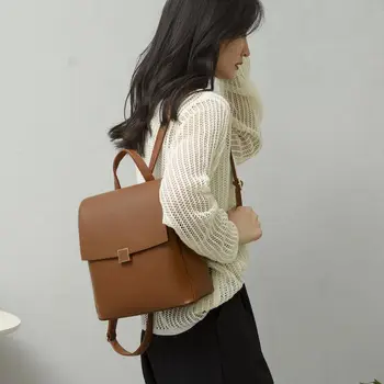 女性用盗難防止トラベルバックパック,女性用レザーバックパック,学生用ランドセル,無地,豪華なデザイン,冬,新品,xk228